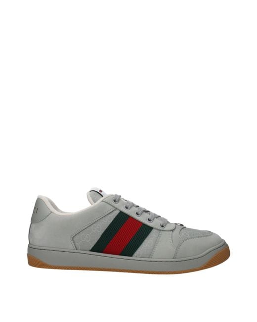Gucci Gray Sneakers Fabric for men
