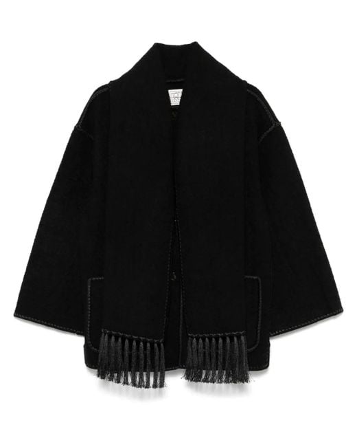 Totême  Black Jacket With Scarf