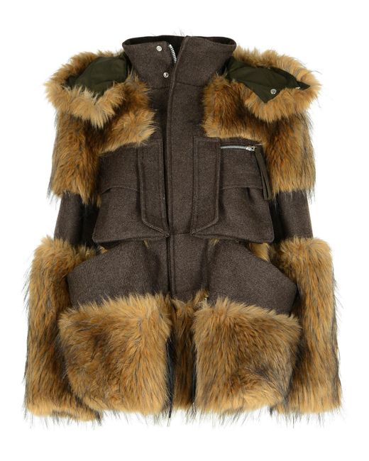Sacai Brown Wool Jacket