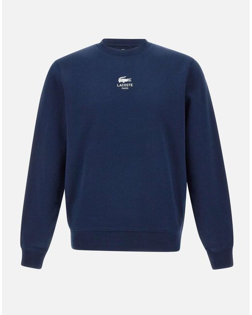 Lacoste Unisex Katoenen Marineblauw Sweatshirt in het Blue