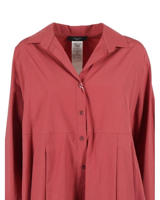 Weekend by Maxmara Red Long-Sleeved Midi Dress