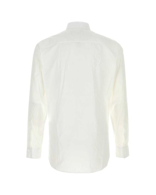 DSquared² White Dsquared Stretch Poplin Shirt for men