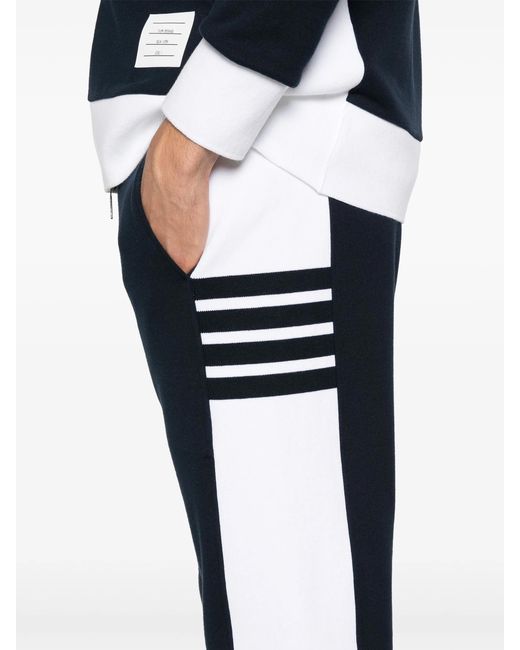 Thom Browne Black Sweatpants W/ Engineered 4 Bar for men