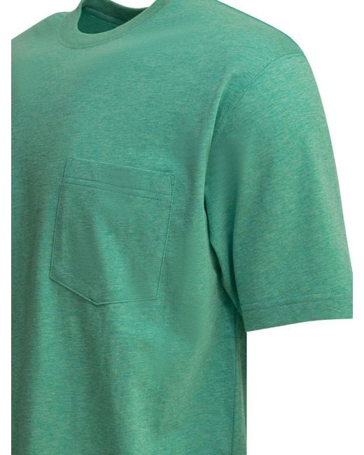 Beams Plus Green Grandelle Cotton Crew-Neck T-Shirt