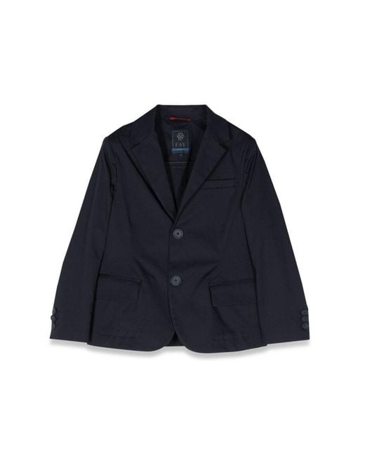 Fay Blue Two Button Jacket