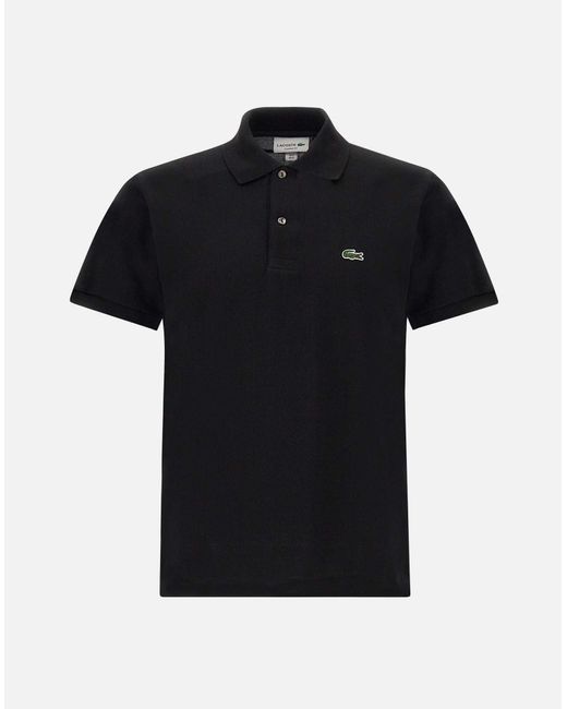 Polo in cotone piqué di Lacoste in Black da Uomo