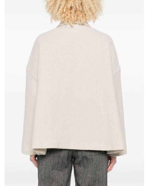 Apuntob White Linen And Wool Jacket