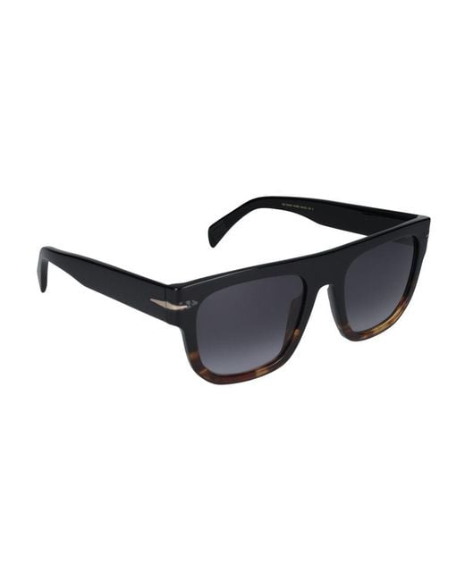 David Beckham Black Sunglasses Db 7044/S 37 N Horn /20/145 for men