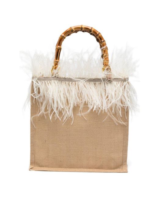 La Milanesa Natural Violetta Medium Handbag