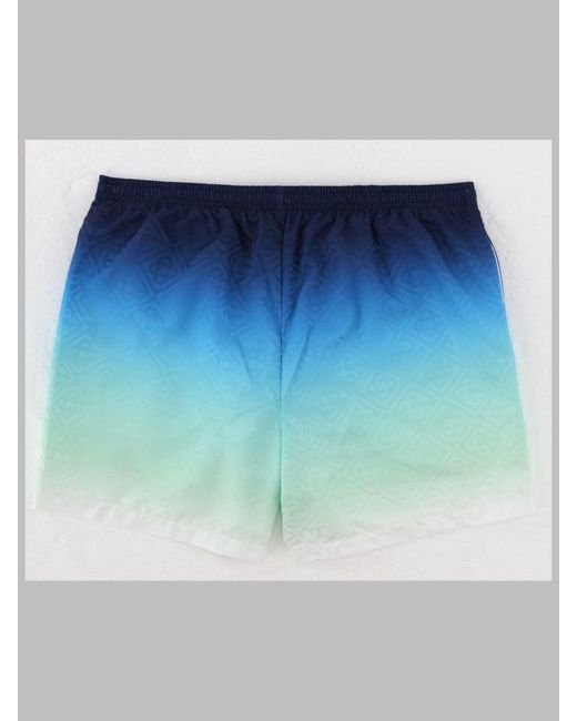 Casablanca Blue Gradient Mini Swim Trunks for men