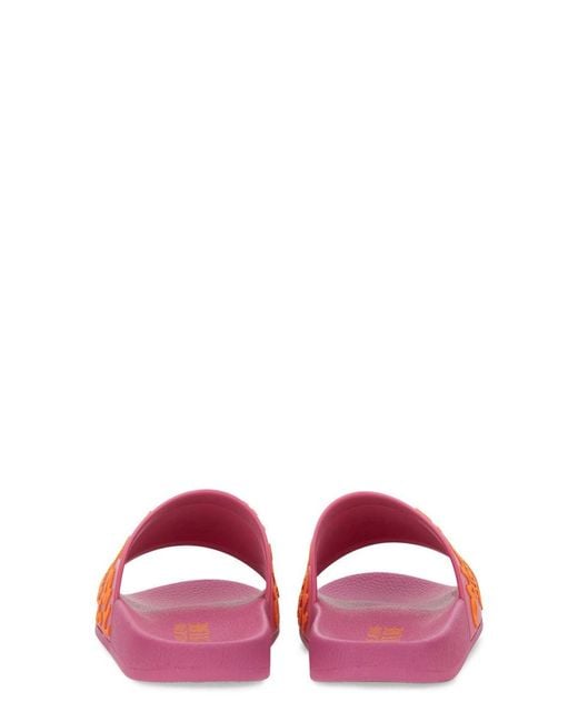 Versace Jeans Couture Pink Medusa Smiley Slide Sandals