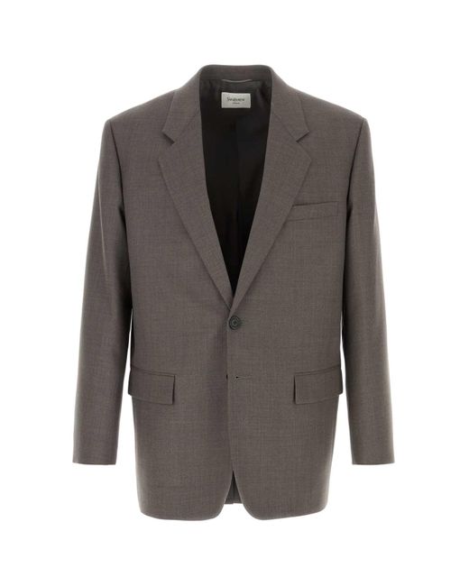 Saint Laurent Gray Wool Blazer Jacket for men