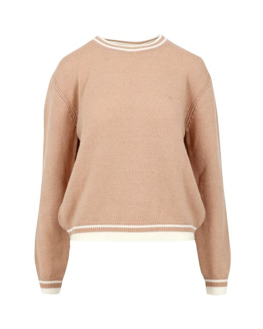 MSGM Natural Sweaters Beige