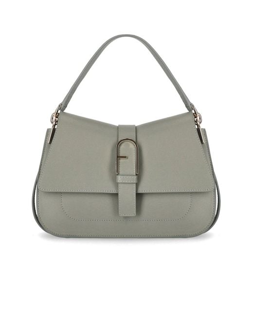 Furla Gray Flow M Agave Handbag