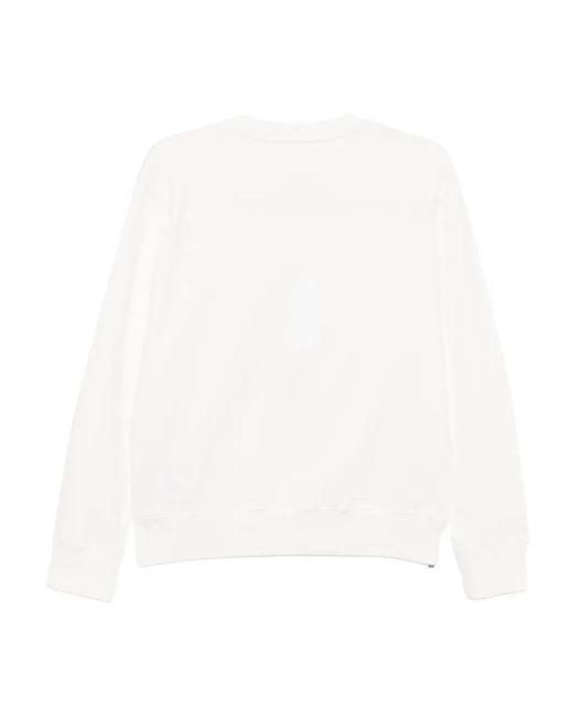 MM6 by Maison Margiela White Sweatshirt With Logo Appliqué