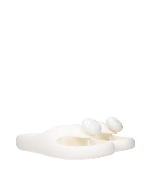 Loewe White Infradito Bubble Uomo Gomma Bianco