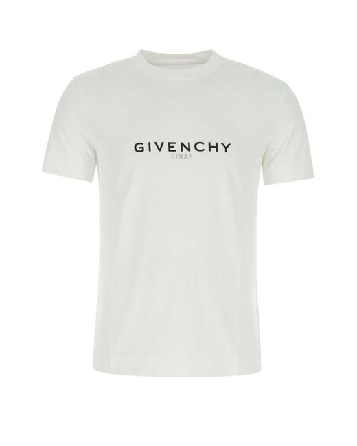 Givenchy T-shirt Met Omgekeerde Parijs-logoprint In Wit in het White voor heren