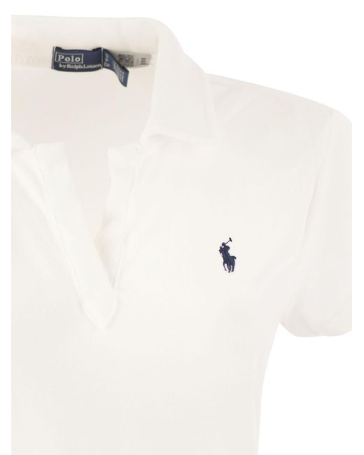 Polo Ralph Lauren White Terry Polo -Hemd