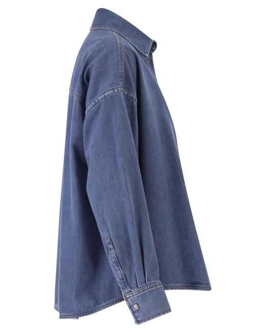 Weekend by Maxmara Blue Wkdfoggia Cotton Shirt