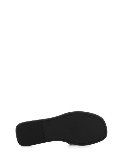 Tory Burch Black Sandal Slider "Bouble T"
