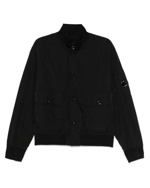 C P Company Chroom R Nylon Jas in het Black
