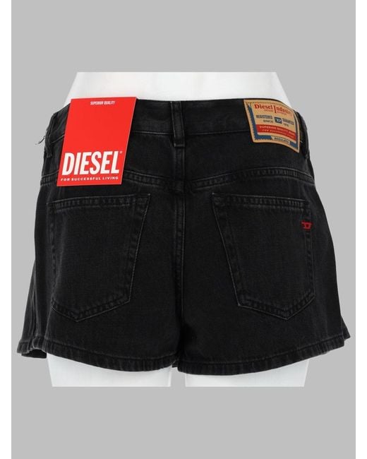 DIESEL Black Pleated Mini Skort For