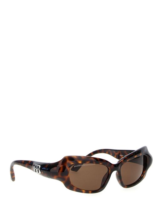 Balenciaga Brown 'Palazzo Rectangle' Sunglasses for men