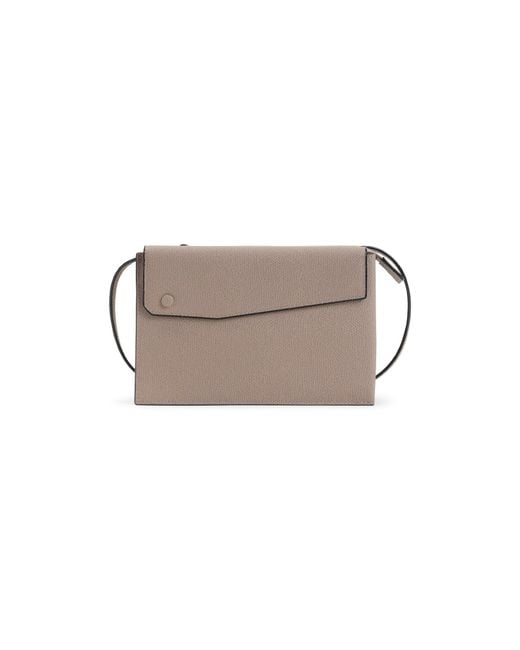 Valextra Gray Trio Crossbody Bag