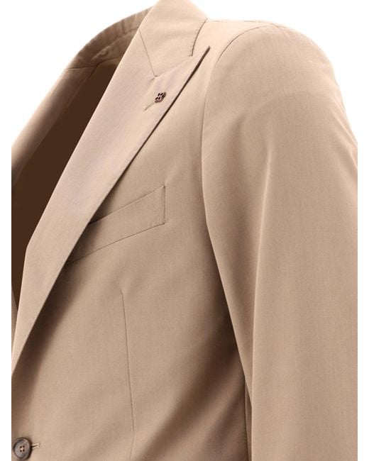 Tagliatore Wollmischung Single Breasted Anzug in Natural für Herren