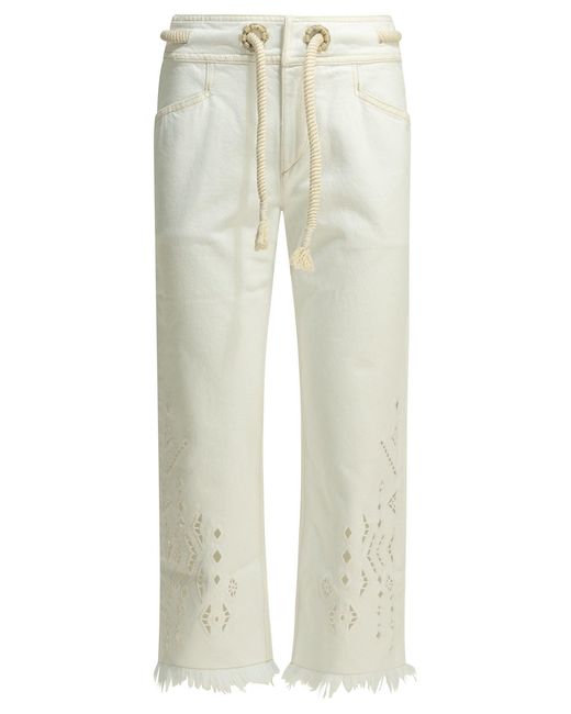Vaqueros rectos "Alison" Isabel Marant de color White