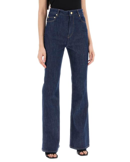 Ganni Blue High Tailled Flared Jeans