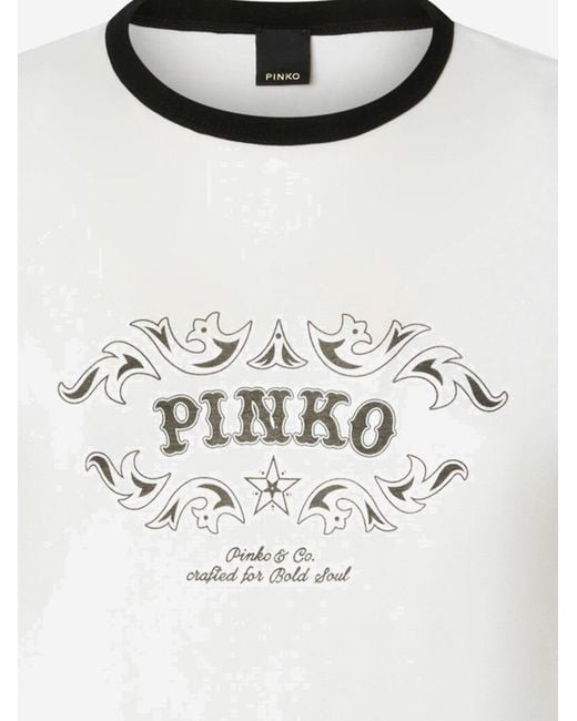 Pinko White T-Shirt With Logo