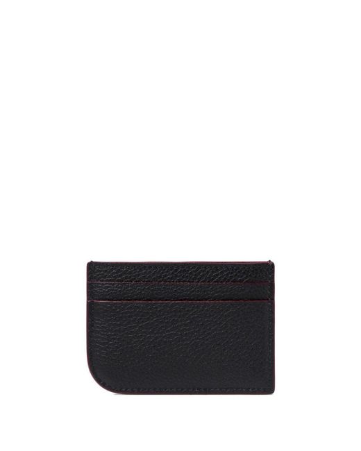 McQueen Black Stilvolle Schwarze Lederkartenhalter