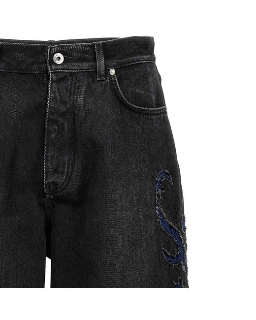 Off-White c/o Virgil Abloh Black Off Denim Flared Jeans for men