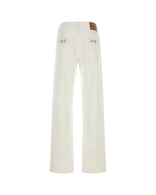 Gucci White Straight Jeans for men
