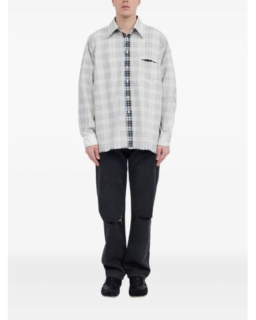 MM6 by Maison Martin Margiela Gray Shirt With Reverse Design