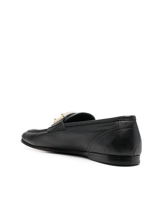 Dolce & Gabbana Logo-Loafer aus Leder in Black für Herren