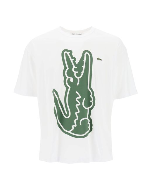 Comme des Garçons Comme des Garcons Hemd X Lacoste Crocodile Print T -Shirt in Green für Herren