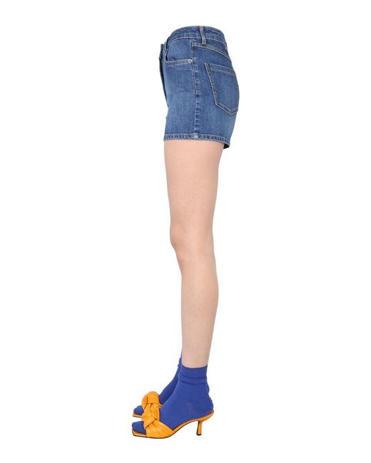 Moschino Blue Solid Shorts