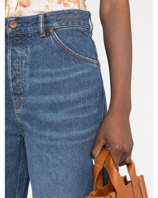 Chloé Blue Wide Leg Denim Jeans