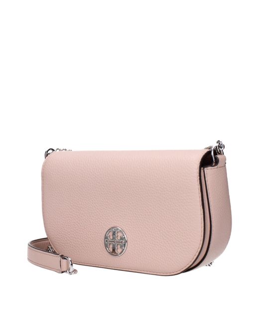 Tory Burch Pink Borse A Tracolla Chelsea Donna Pelle Rosa/Argento