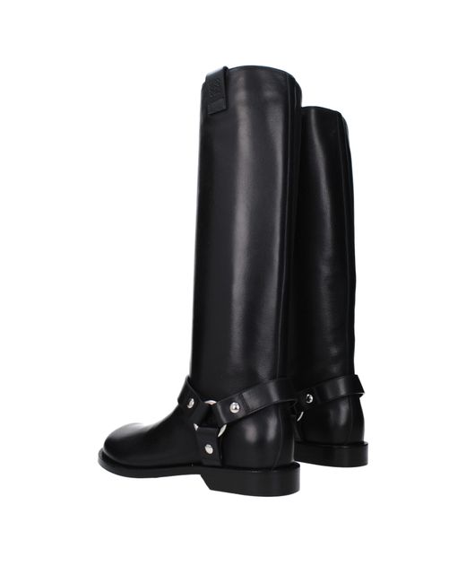 Loewe Black Stivali Campo Biker Donna Pelle Nero