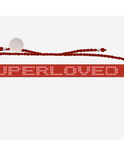 Sorbet Island Red Glass Pearl Bracelet