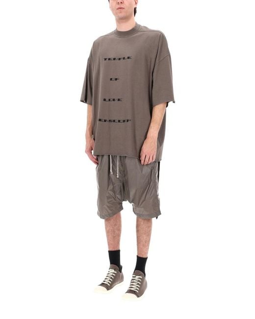 Rick Owens Gray Solid Shorts for men