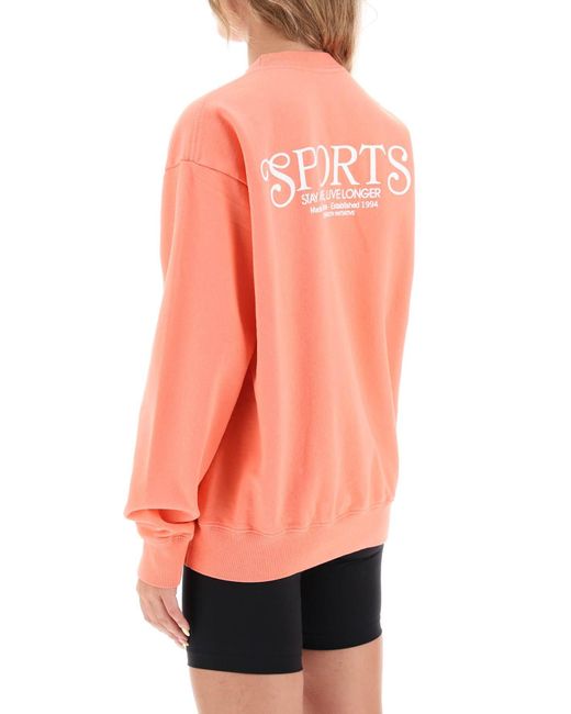 Sporty & Rich Pink Sportliches und reiches 'Bardot Sports' Sweatshirt