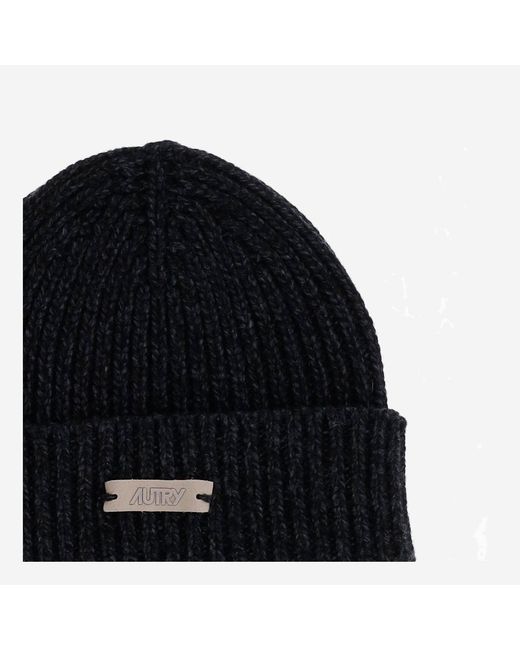 Autry Woll Mütze mit Logo in Black für Herren