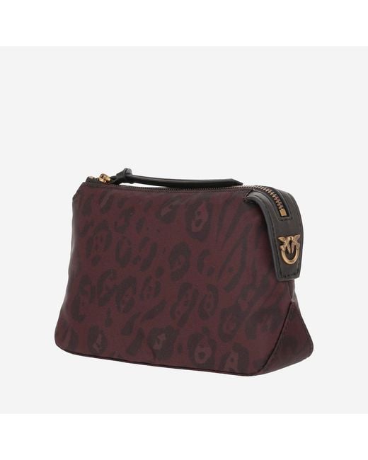 Pinko Purple Toiletry Bag With Animal Print