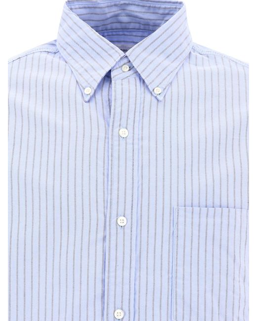 Chemise à rayures "vent" Nanamica pour homme en coloris Blue