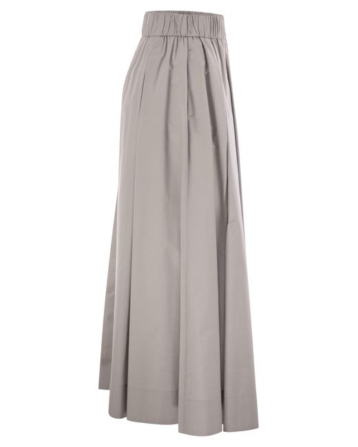 Peserico Pesico Lange Rok In Lichtgewicht Canvas Parachute in het Gray