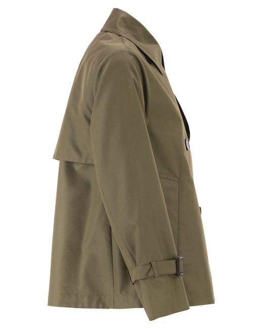 Weekend by Maxmara Green Wkdbiglia Water Repellent Gabardine Trench Coat
